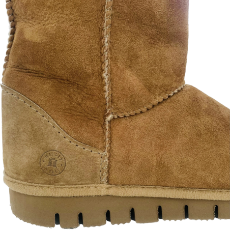 Bottines Mi-Mollet En Peau De Mouton