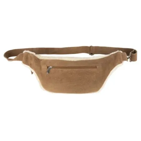 Grande Banane En Peau De Mouton Beige