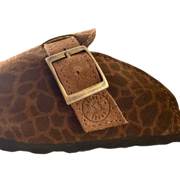 Maison Thuret - Sabots En Cuir Imprimé Girafe