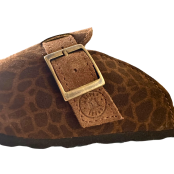 Maison Thuret - Sabots En Cuir Imprimé Girafe