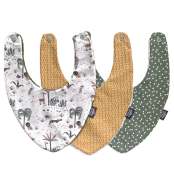 Lot Bavoirs Bandanas Savane