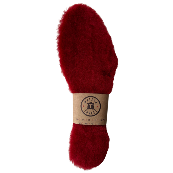Maison Thuret - Semelle Rouge En Peau De Mouton Naturelle Et Dessous En Liège