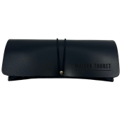 Black Leather Glasses Case