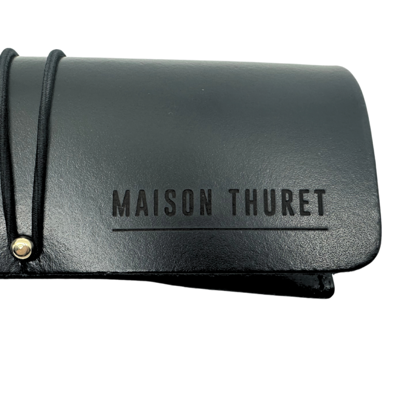 Étui À Lunettes En Cuir Noir