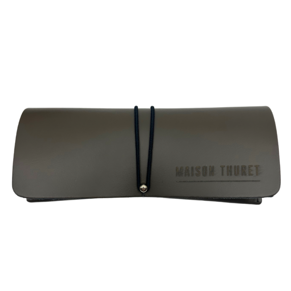 Maison Thuret - Étui À Lunettes En Cuir Taupe