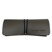 Taupe lederen brillenkoker