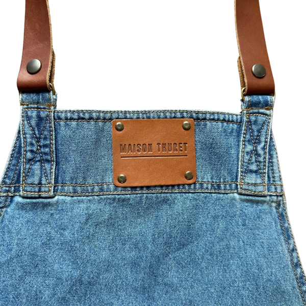 Maison Thuret - Schort van leer en licht denim
