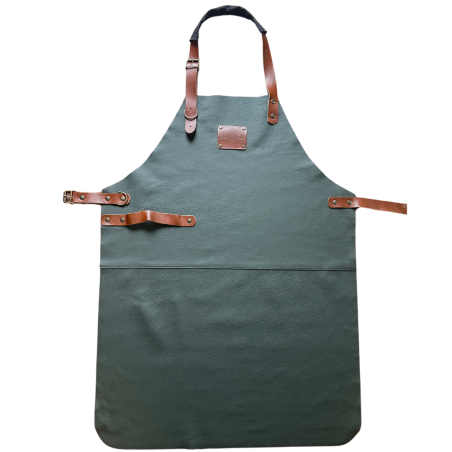 Tablier En Cuir Vert Foncé