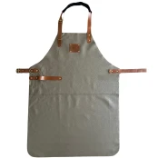 Tablier En Cuir Taupe