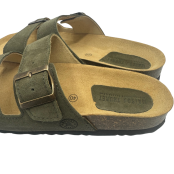 Maison Thuret - Kaki suède sandalen