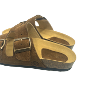 Maison Thuret - Camelkleurige suède sandalen