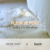 Maison Thuret - Fleur de peau : tapis en peau de mouton vanille