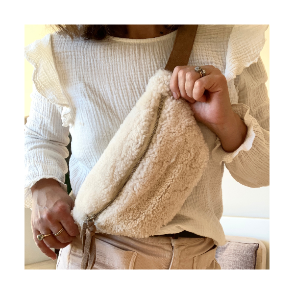 Maison Thuret - Beige Sheepskin Belt