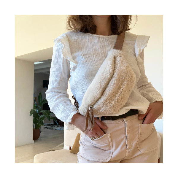 Maison Thuret - Beige Sheepskin Belt