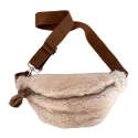 Beige schapenvacht riem