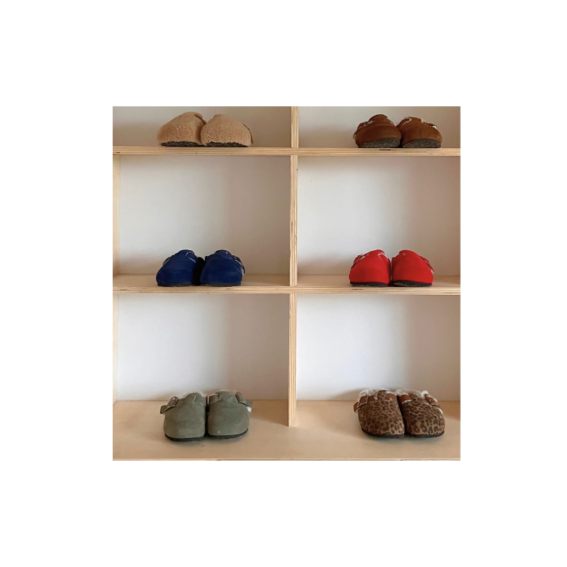 Leren klompen met luipaardprint