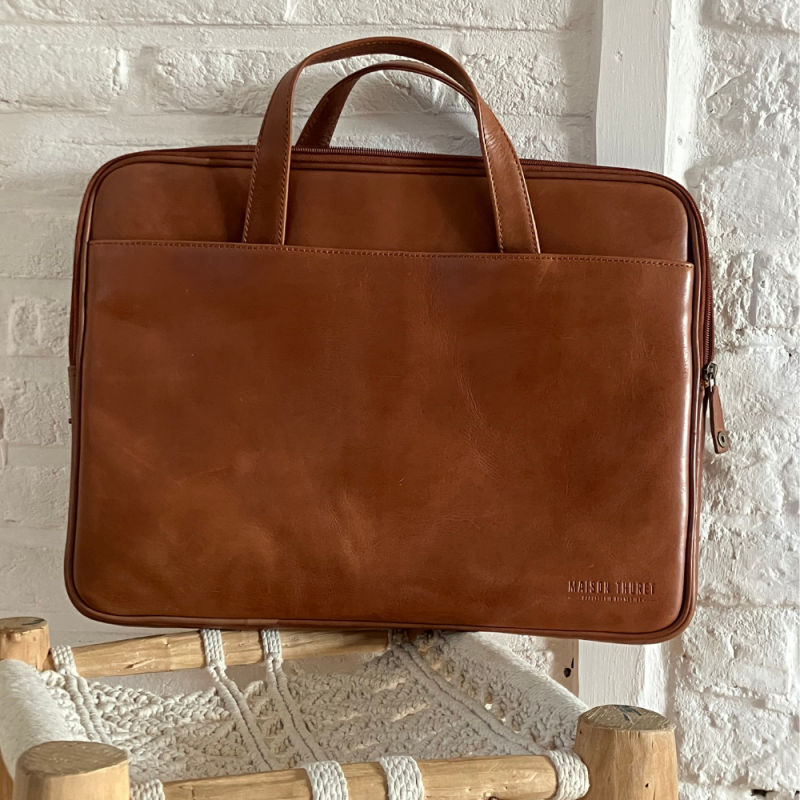 Leren computertas (15 inch)