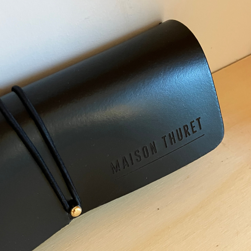 Étui À Lunettes En Cuir Noir