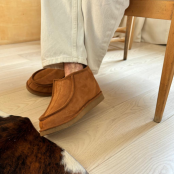 Maison Thuret - Chaussons A Scratch En Peau De Mouton