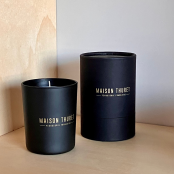 Maison Thuret - Bougie En Verre Noir Mat