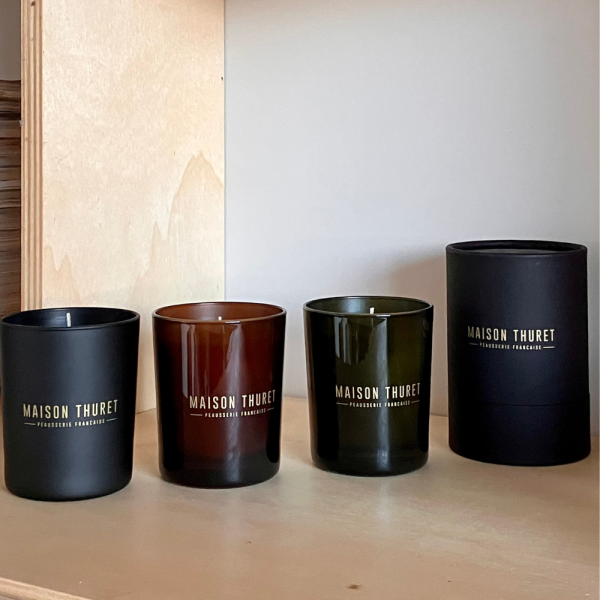 Maison Thuret - Bougie En Verre Noir Mat