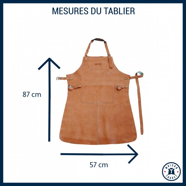 Maison Thuret - Tablier En Cuir bleu