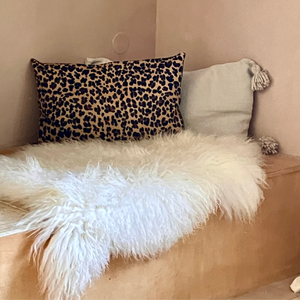 Maison Thuret - Coussin En Peau de vache imprimé léopard