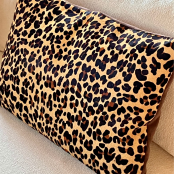 Maison Thuret - Coussin En Peau de vache imprimé léopard