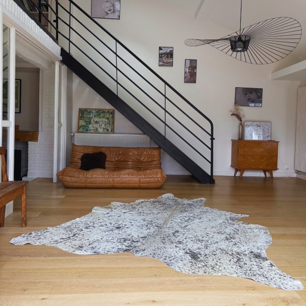 Maison Thuret - Wit zilver verslonden koeienhuid