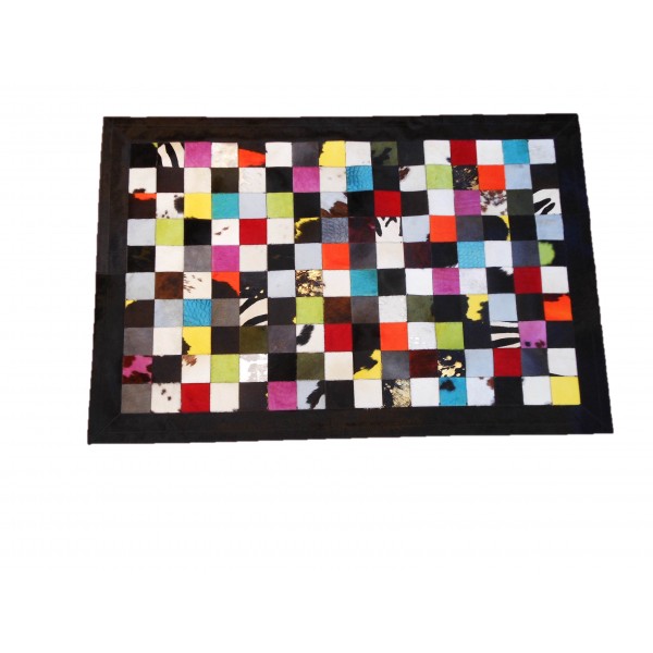 Maison Thuret - Tapis Patchwork Multicolore Foncé