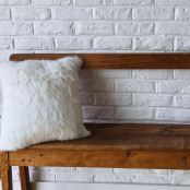 Maison Thuret - Coussin En Peau De Lapin Blanc