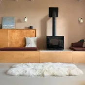 Peau de mouton teintée assemblée par 2, 4, 6, 8