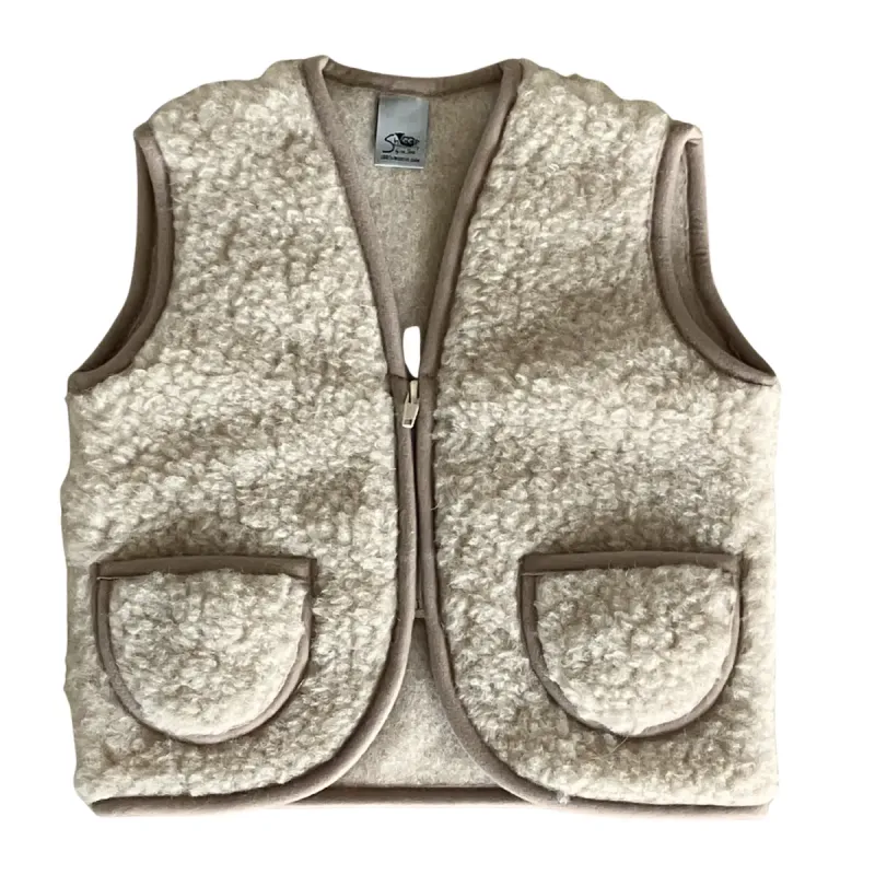 Mouwloos vest van 100% wol