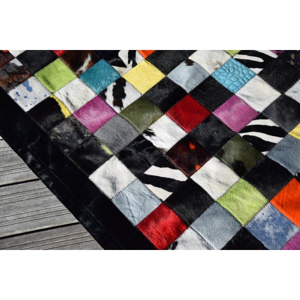 Maison Thuret - Tapis Patchwork Multicolore Foncé