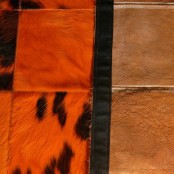Maison Thuret - Tapis Patchwork En Peaux De Vache Orange