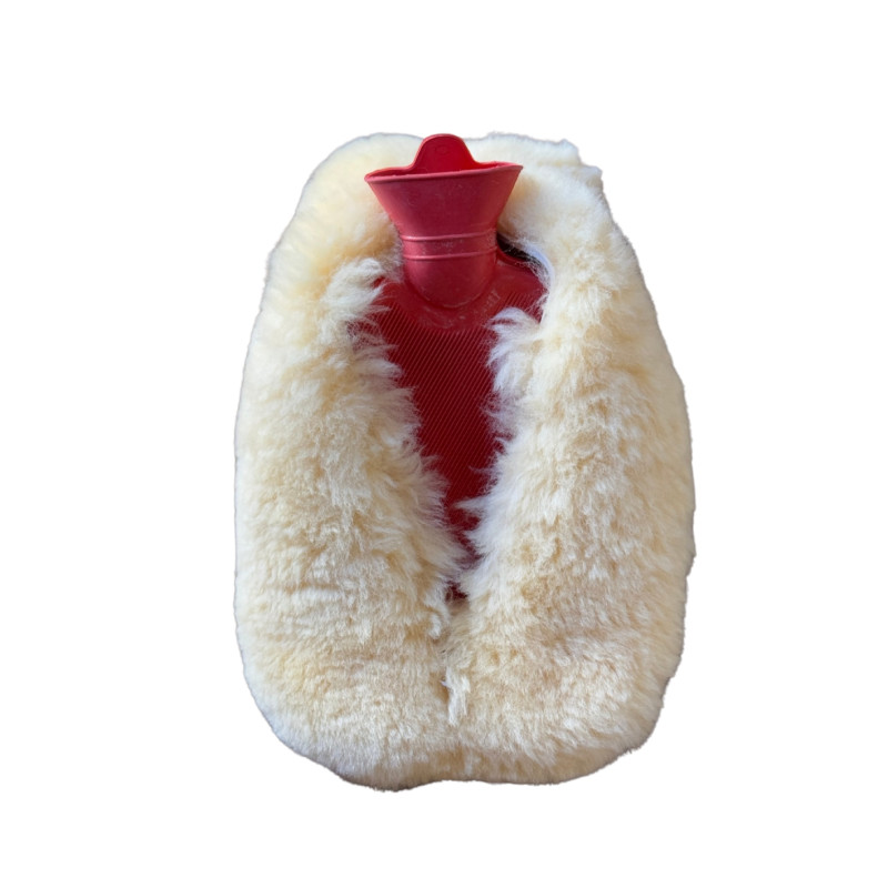 Bouillotte en peau de mouton 