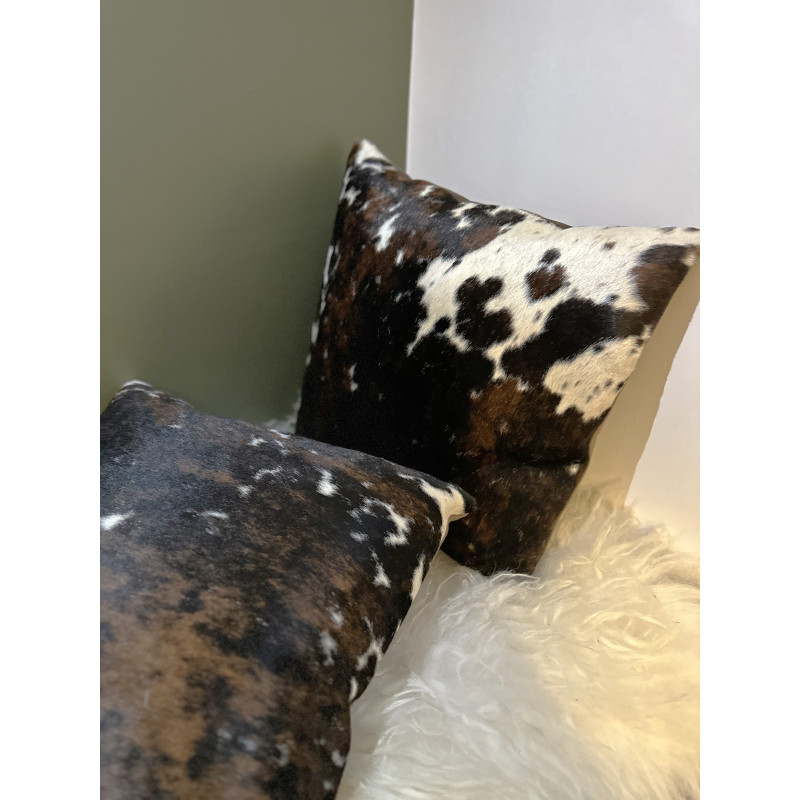 Coussins en peau de vache véritable