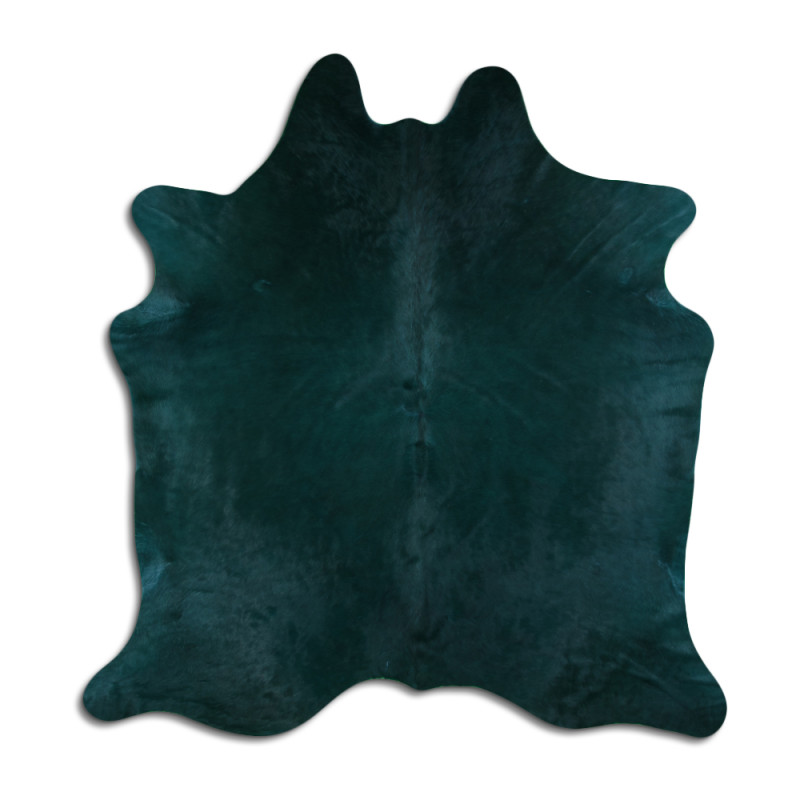 Peau de vache teintée verte