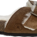 Sabots moumoute en peau de mouton Camel