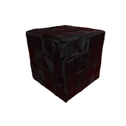 Tabouret peau de vache noir